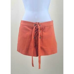 Express Corset style lace up Y2K vibes women's shorts rose pink Mid rise Size 8